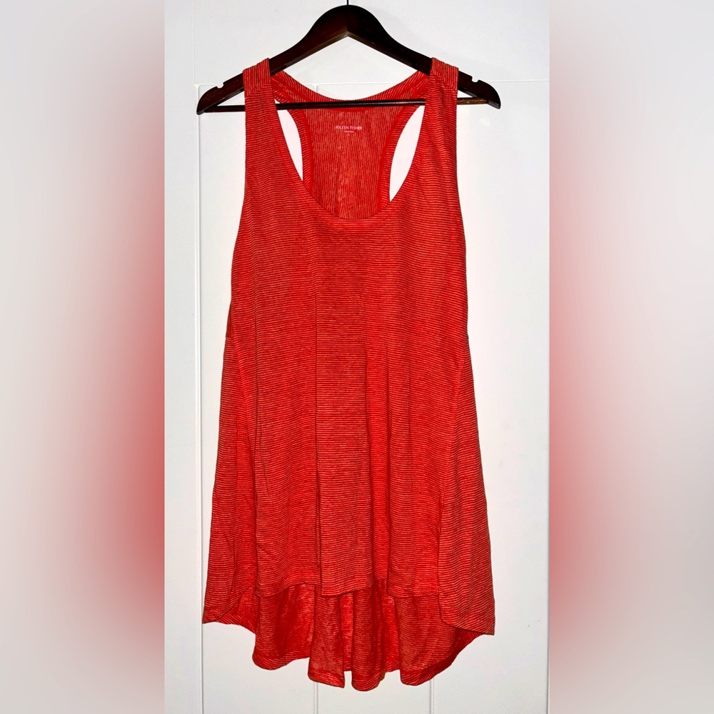 Eileen Fisher Linen Racerback Stripe Tank Top Women L Closet Basic Beach Summer